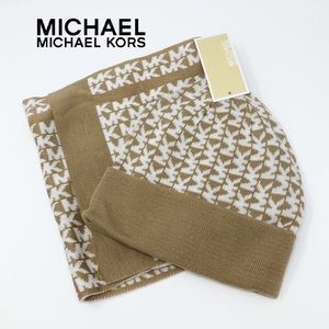 Michael Kors Logo Hat & Scarf Set